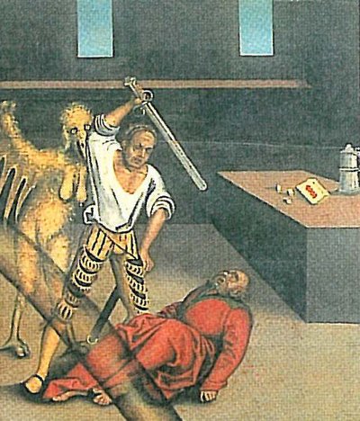 The Ten Commandments Fifth Commandment (detail) by Lucas Cranach the Elder